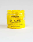 Citrus River Yellow Salt Body Scrub on white background