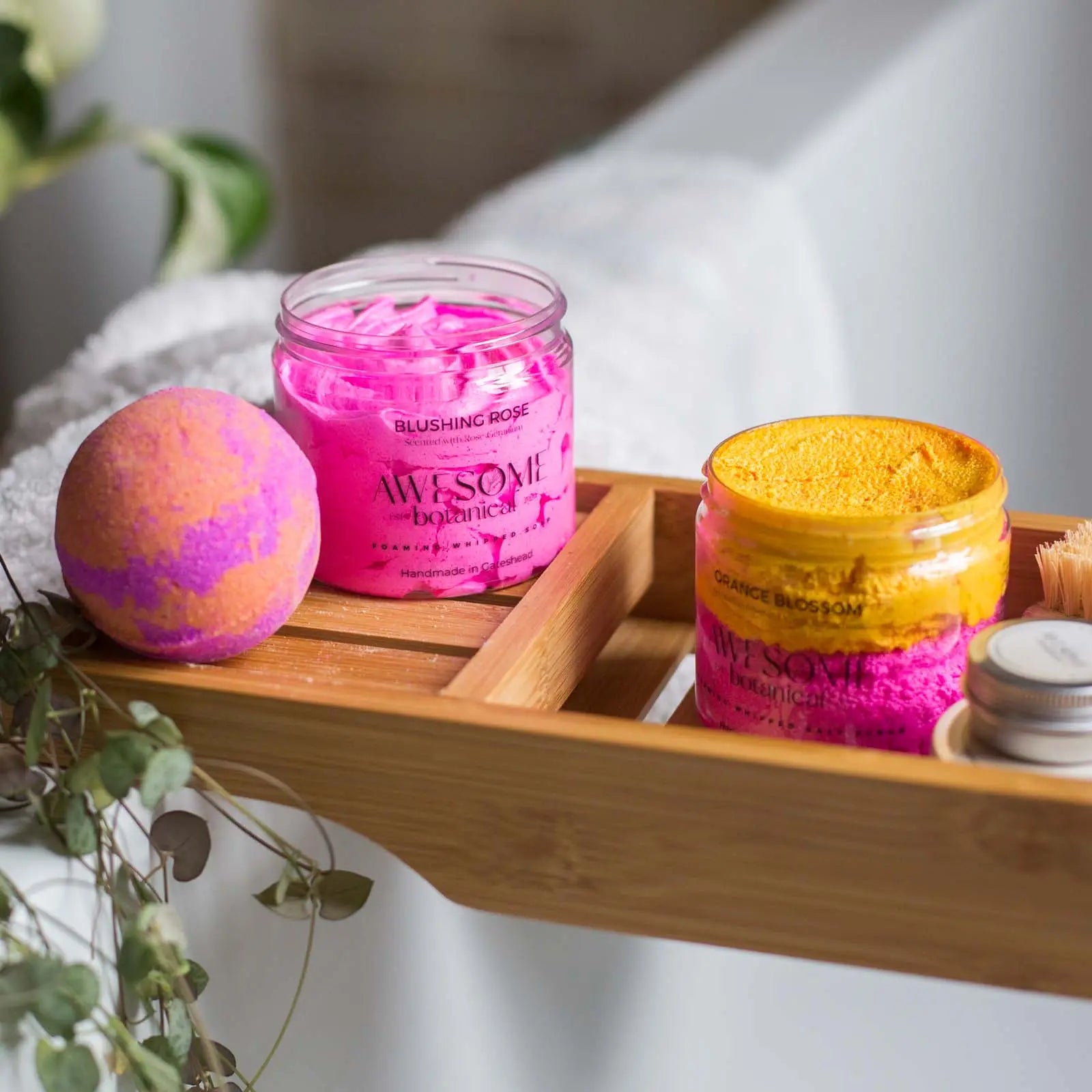floral whipped soap
