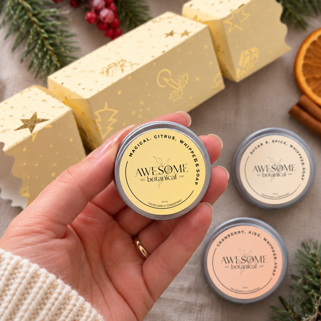 Magical Citrus Whipped Soap in Hand 