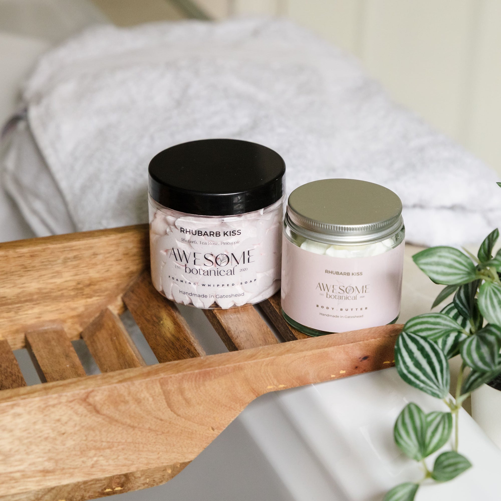 Rhubarb Kiss Shower Ritual Duo