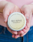 Summer Zest Hand Balm in tin 20g in hands